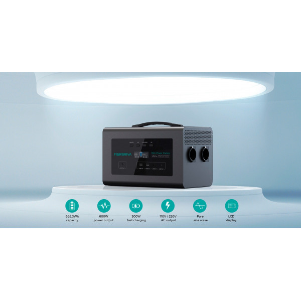 Зарядна станція Marsriva MP6 Pro 600Вт (627.2 Вт/г) LiFePO4