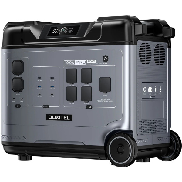 Зарядна станція Oukitel P5000 PRO 4000Вт (5120Вт/г) LiFePo4 UPS, MPPT, PD100 Вт