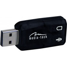 Звукова карта USB AUX jack, 2*TRS (Mic + Ear) Virtual 5.1 Channel, Media-Tech