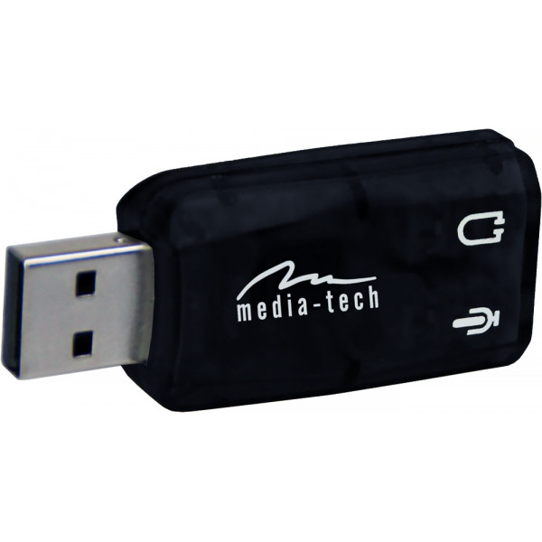 Звукова карта USB AUX jack, 2*TRS (Mic + Ear) Virtual 5.1 Channel, Media-Tech