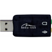 Звукова карта USB AUX jack, 2*TRS (Mic + Ear) Virtual 5.1 Channel, Media-Tech
