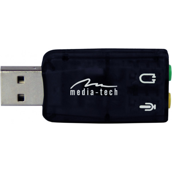 Звукова карта USB AUX jack, 2*TRS (Mic + Ear) Virtual 5.1 Channel, Media-Tech