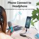 Звукова карта USB AUX jack, 3*TRRS (Mic +2xEar) 1.0м, регулятор гучності, зовнішня, Metal, Vention