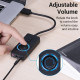 Звукова карта USB AUX jack, 3*TRRS (Mic +2xEar) 1.0м, регулятор гучності, зовнішня, Metal, Vention