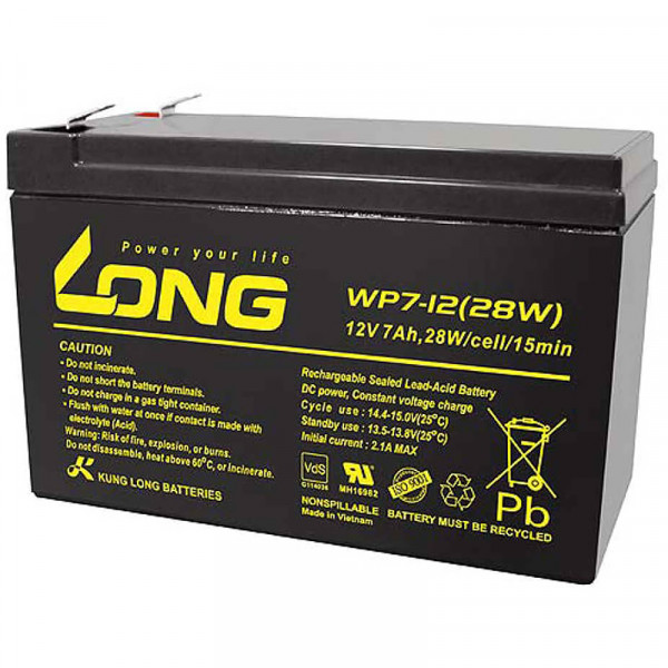 Акумуляторна батарея Long 12V, 7.2 Ah, WP7.2-12