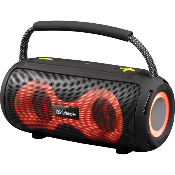 Акустична система 1.0 Defender S450, 10Вт RGB/BT/FM/USB/TF/AUX/TWS чорна