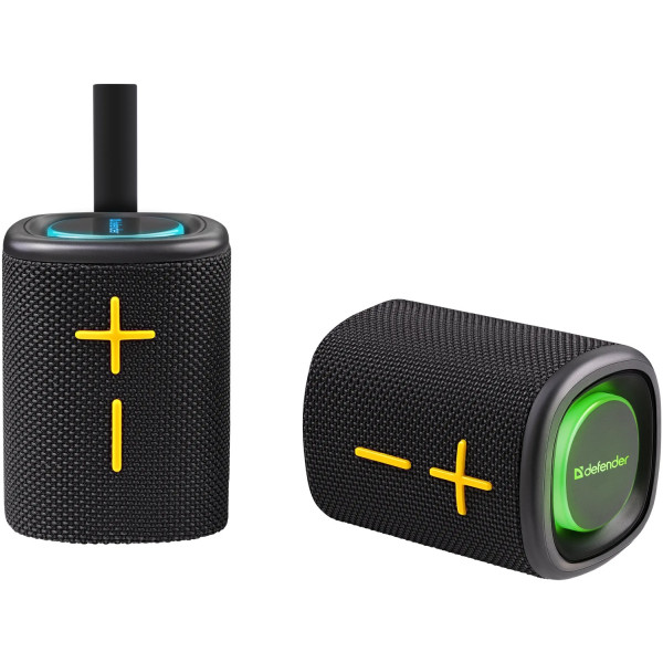 Акустична система 1.0 Defender Union 20Вт BT/USB/TF/AUX/2-in-1/RGB чорна