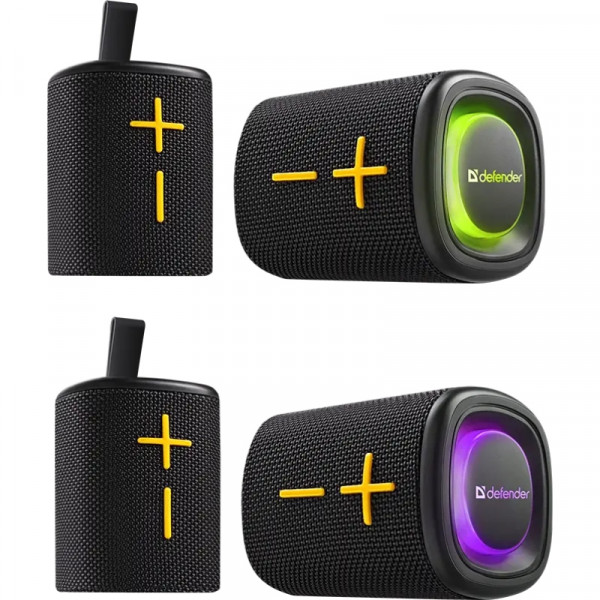 Акустична система 1.0 Defender Union 20Вт BT/USB/TF/AUX/2-in-1/RGB чорна