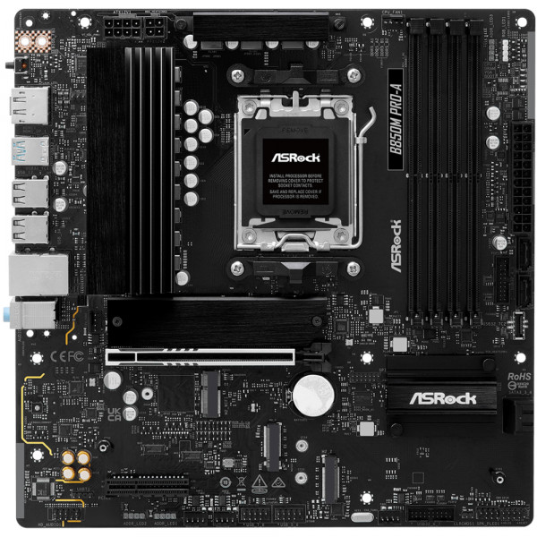 ASRock B850M Pro-A (AM5/B850, 4*DDR5, PCIex16, HDMI/DP, 4xSATAІІІ,3xM.2, 2.5GLan, mATX)