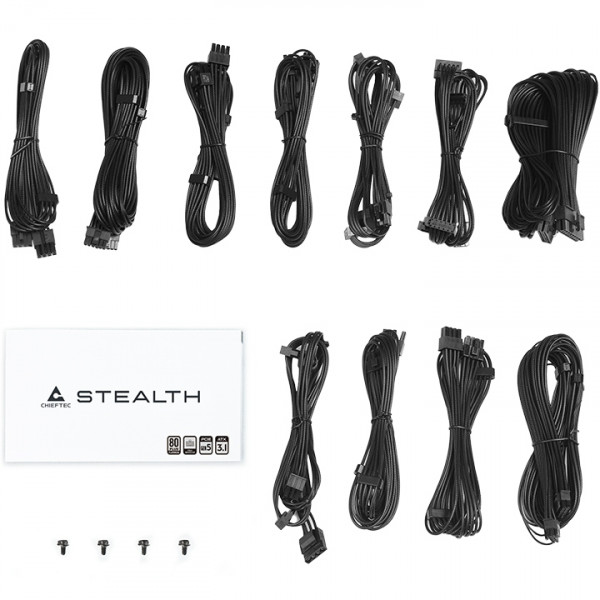 БЖ 1200W Chieftec STEALTH SPX-1200-FC ATX3.1 135mm Fan, Modular, 80+ Platinum Retail Box