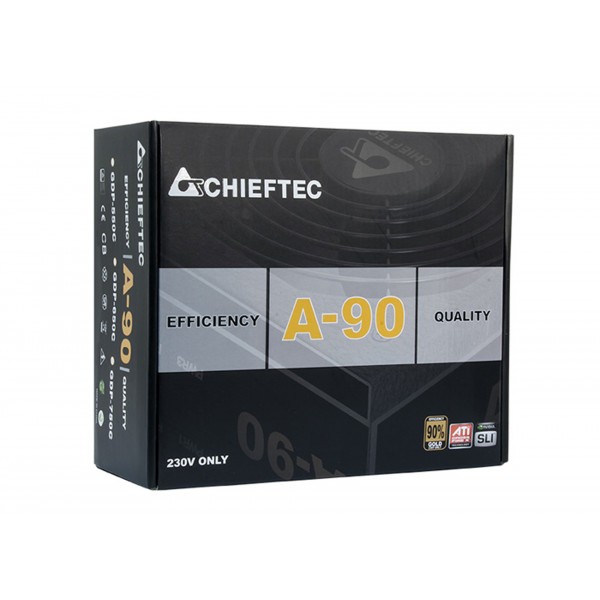 БЖ 550W Chieftec A-90 GDP-550C 140 mm, >90%, Modular, Retail Box