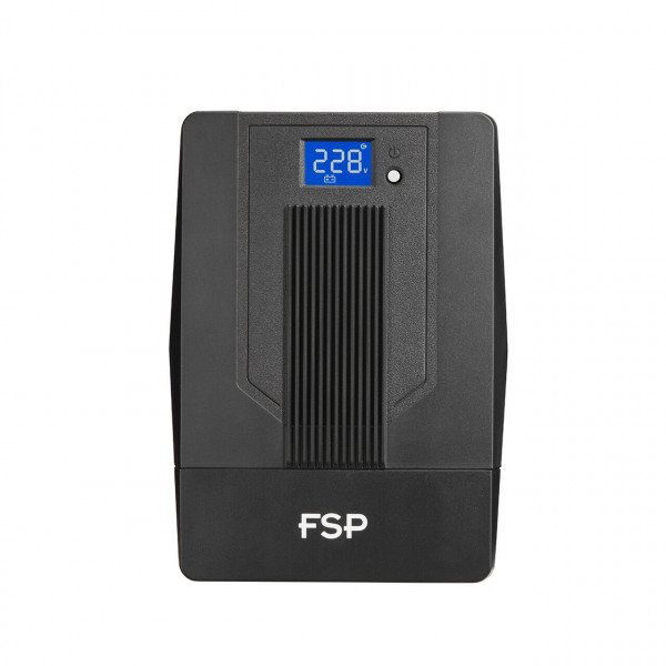 ДБЖ FSP iFP-2000, 2000ВА/1200Вт, LCD, Schuko*4. 230V/50Hz ,w/o RJ45,w/ USB, Black, 12V/9Ah*2, CIS