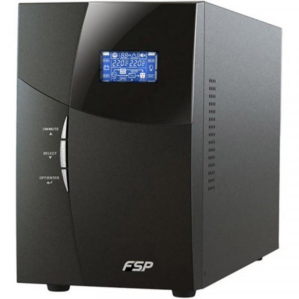 ДБЖ FSP Knight 1 kVA, Tower, (KN-1101TS), 1000VA/900W, Online, AVR, Black