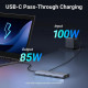 Док-станція USB3.2 Type-C -> HDMIx2,4K60Hz/2xUSB-A/2xUSB-C 3.2/ RJ45/SD/TF/PD 100W CM639 Ugreen