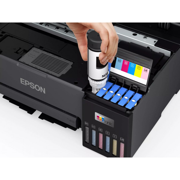 Друкарка А4 Ink Epson EcoTank L8050 (22 стор/хв, 5760х1440dpi, Wi-Fi, СБПЧ, чорний) Фабрика Друку