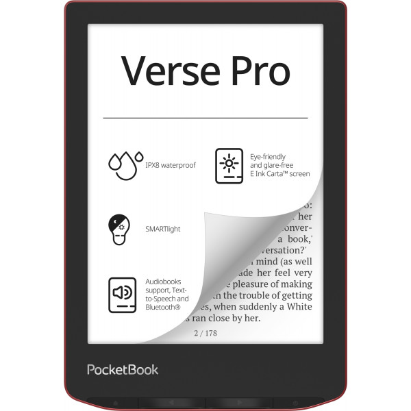 Електронна книжка PocketBook Verse Pro (PB634) Passion Red
