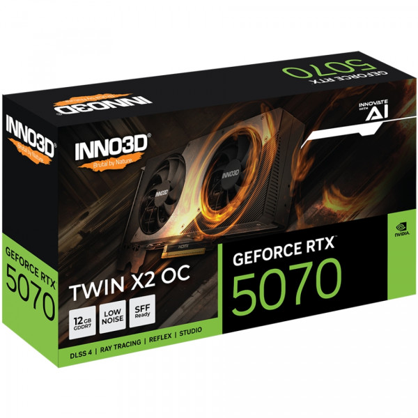 GeForce RTX5070 Inno3D TWIN X2 OC, 12GB GDDR7, 192bit, PCI Express 5.0