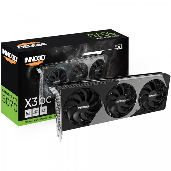GeForce RTX5070 Inno3D X3 OC, 12GB GDDR7, 192bit, PCI Express 5.0