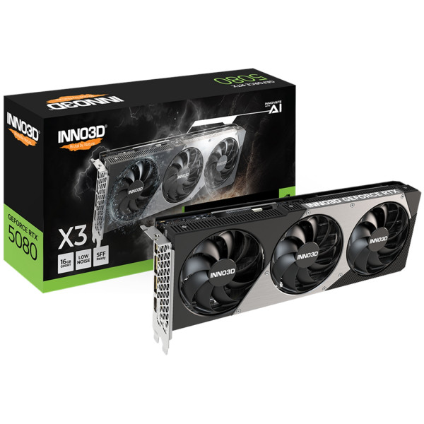 GeForce RTX5080 Inno3D X3, 16GB GDDR7, 256bit, PCI Express 5.0