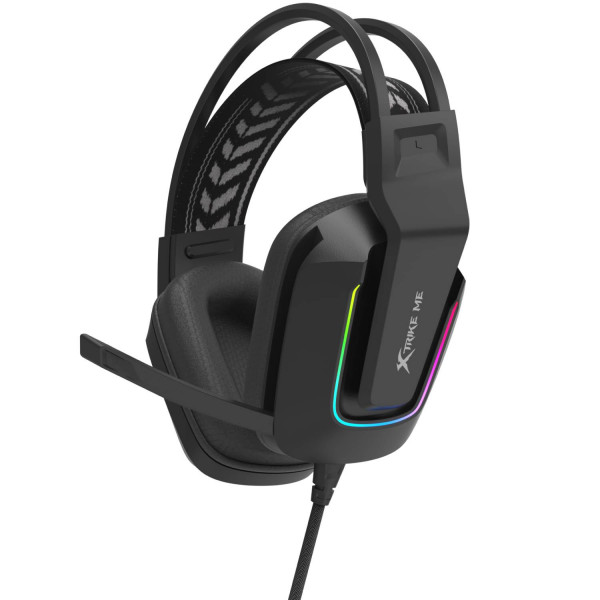 Ігрова гарнітура XTRIKE ME GH-712, USB+3.5мм, RGB, кабель 2м, чорна