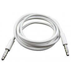 Кабель AUX Audio TRRS 3.5мм Male/Male 1м білий