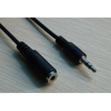 Кабель AUX Audio TRS M/F 1.5м чорний OEM