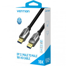 Кабель DisplayPort M - M 3.0м,V2.1, 16K 30 Гц, обплетення, чорний Vention