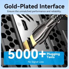 Кабель HDMI M - M, 5.0 м, V2.0, 4K 60Гц, обплетення, Zinc Alloy Type чорний Vention