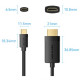 Кабель USB 2.0 Type-C M - HDMI M, 2.0m 4K 60 Гц PVC Black Vention