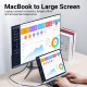 Кабель USB 3.1 Type-C M - DisplayPort M, 1.0м v.1.4 4K60Hz Aluminum Alloy чорний Vention
