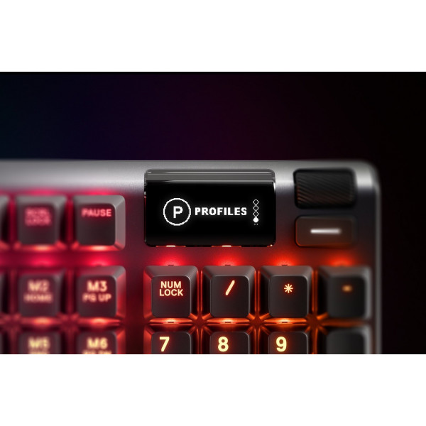 Клавіатура ігрова механічна SteelSeries Apex 5 (Blue Switch) UA OLED Smart Display