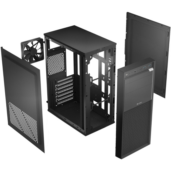 Корпус LogicConcept J23 PRO USB 3.0x2+2.0x1+TYPE-Cx1 BLACK без БЖ ATX