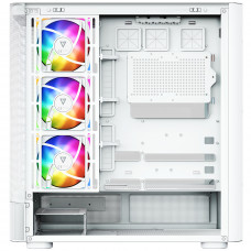 Корпус Modecom VOLCANO AQ500 ARGB MIDI FRONT LCD 6,2”, 4x120mm fans WHITE без БЖ ATX