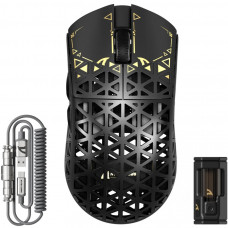 Мишка Attack Shark R5 Ultra, Wireless, PAW3950MAX сенсор, 42000dpi., 6кн., Black
