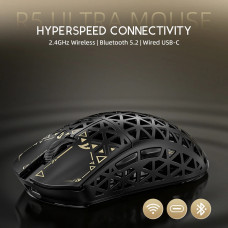 Мишка Attack Shark R5 Ultra, Wireless, PAW3950MAX сенсор, 42000dpi., 6кн., Black