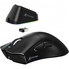 Мишка Attack Shark V3Pro Ultra-Light, Wireless/Bluetooth, 25000dpi. (PAW3311), 6кн., Black