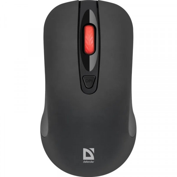 Мишка Defender Nexus MS-195 бездротова, 4 кн. до 1600 dpi, безшумна, чорна