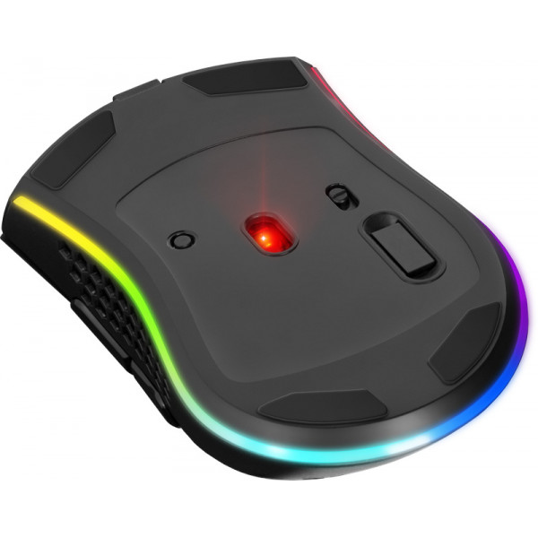 Мишка Defender Warlock GM-709L RGB ігрова, бездротова 2400dpi., 7кн., чорна