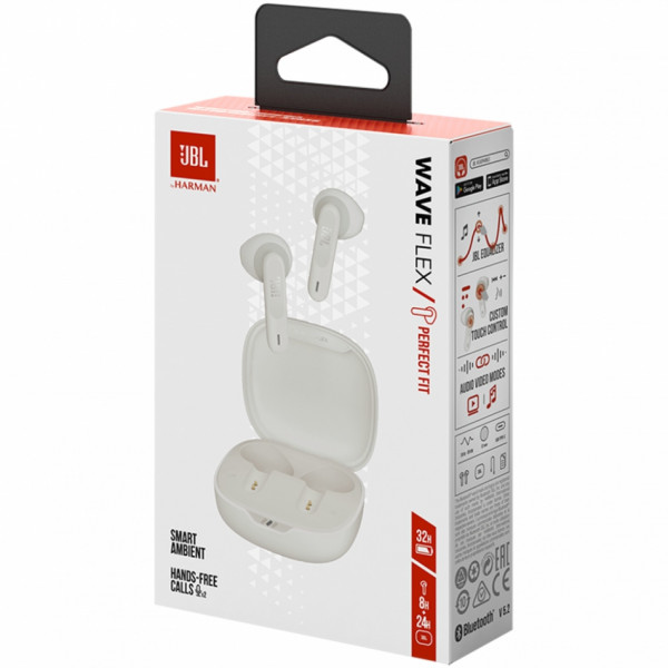Навушники TWS JBL Wave Flex White JBLWFLEXWHT