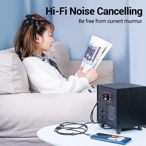 Перехідник Audio Type-C М -> 2RCA F 0,5м чорний Vention