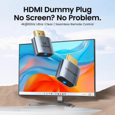 Перехідник - емулятор HDMI F 4K 60Гц, Aluminium alloy, голубий, Vention