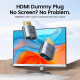 Перехідник - емулятор HDMI F 4K 60Гц, Aluminium alloy, голубий, Vention