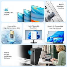 Перехідник - емулятор HDMI F 4K 60Гц, Aluminium alloy, голубий, Vention