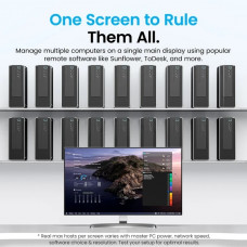 Перехідник - емулятор HDMI F 4K 60Гц, Aluminium alloy, голубий, Vention