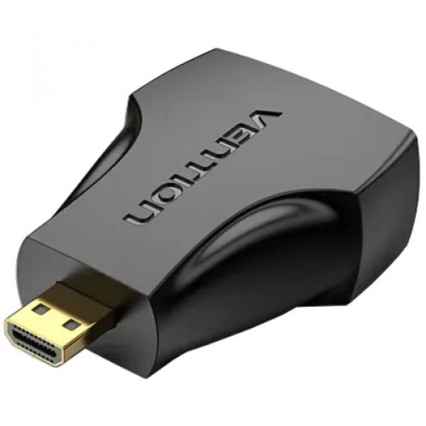 Перехідник Micro HDMI M - HDMI F, PVC, чорний Vention