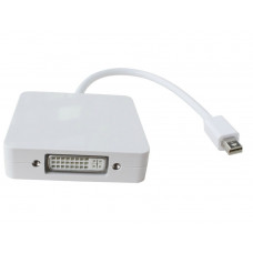 Перехідник mini DisplayPort M -> HDMI/DisplayPort/DVI (24+5), FHD 1080p, кабель 0.2 м