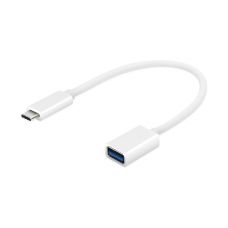 Перехідник USB 2.0 Type-C -> USB (OTG) OEM, кабель 0.2м, білий