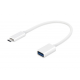 Перехідник USB 2.0 Type-C -> USB (OTG) OEM, кабель 0.2м, білий