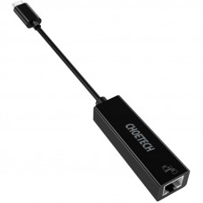 Перехідник USB 3.1 Type-C -> Ethernet RJ45 1000Mb 0,15 м, Choetech чорний
