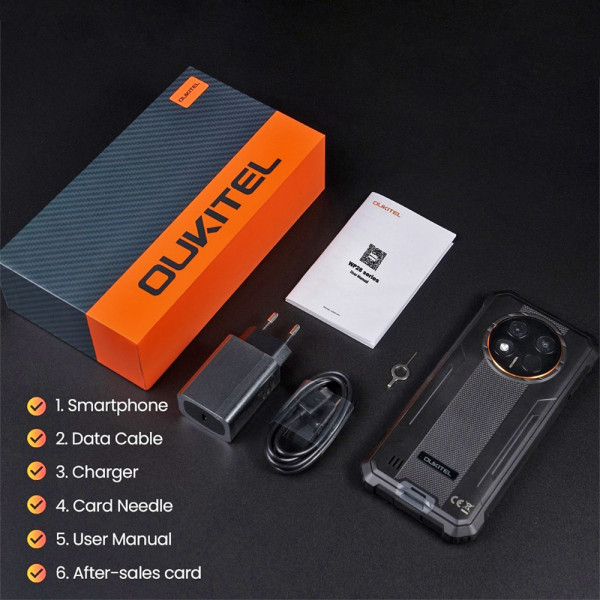Смартфон Oukitel WP28E 6.5"HD+ /4GB/64GB/T615 /10600mAh /13+5Мп/ IP69K /NFC Black